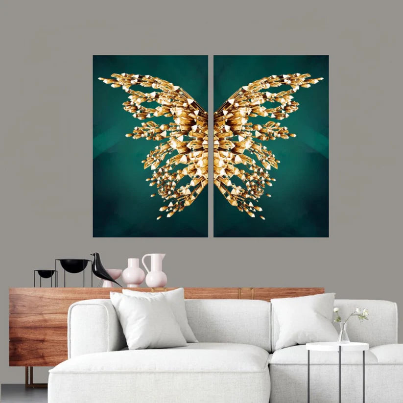 2 Piece Butterfly Wall Art